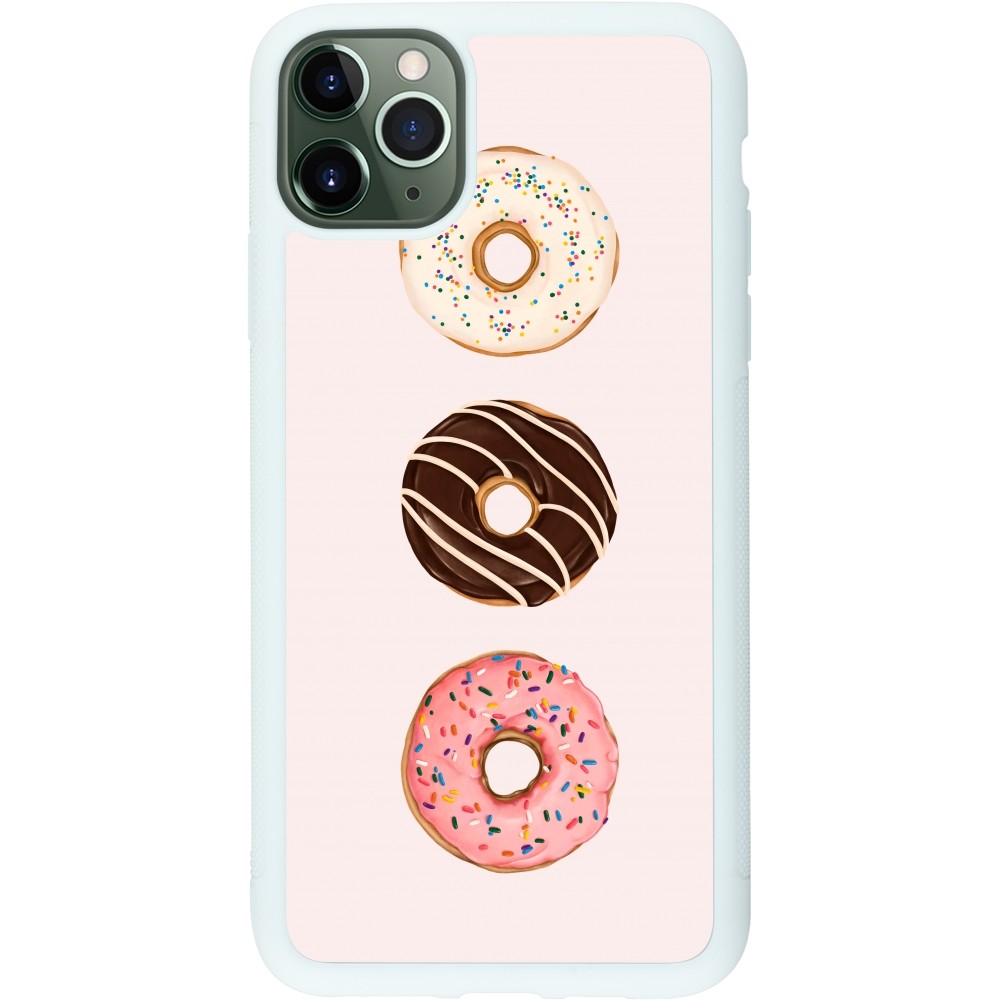 Coque iPhone 11 Pro Max - Silicone rigide blanc Spring 23 donuts