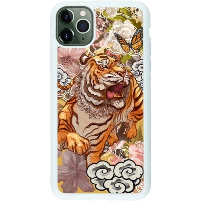 Coque iPhone 11 Pro Max - Silicone rigide blanc Spring 23 japanese tiger