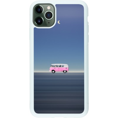 Coque iPhone 11 Pro Max - Silicone rigide blanc Spring 23 pink bus