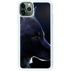 Coque iPhone 11 Pro Max - Silicone rigide blanc Wolf Shape