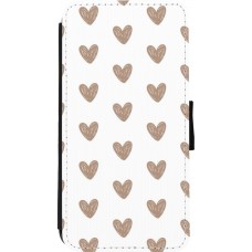 Coque iPhone 11 Pro Max - Wallet noir Autumn 2024 brown hearts