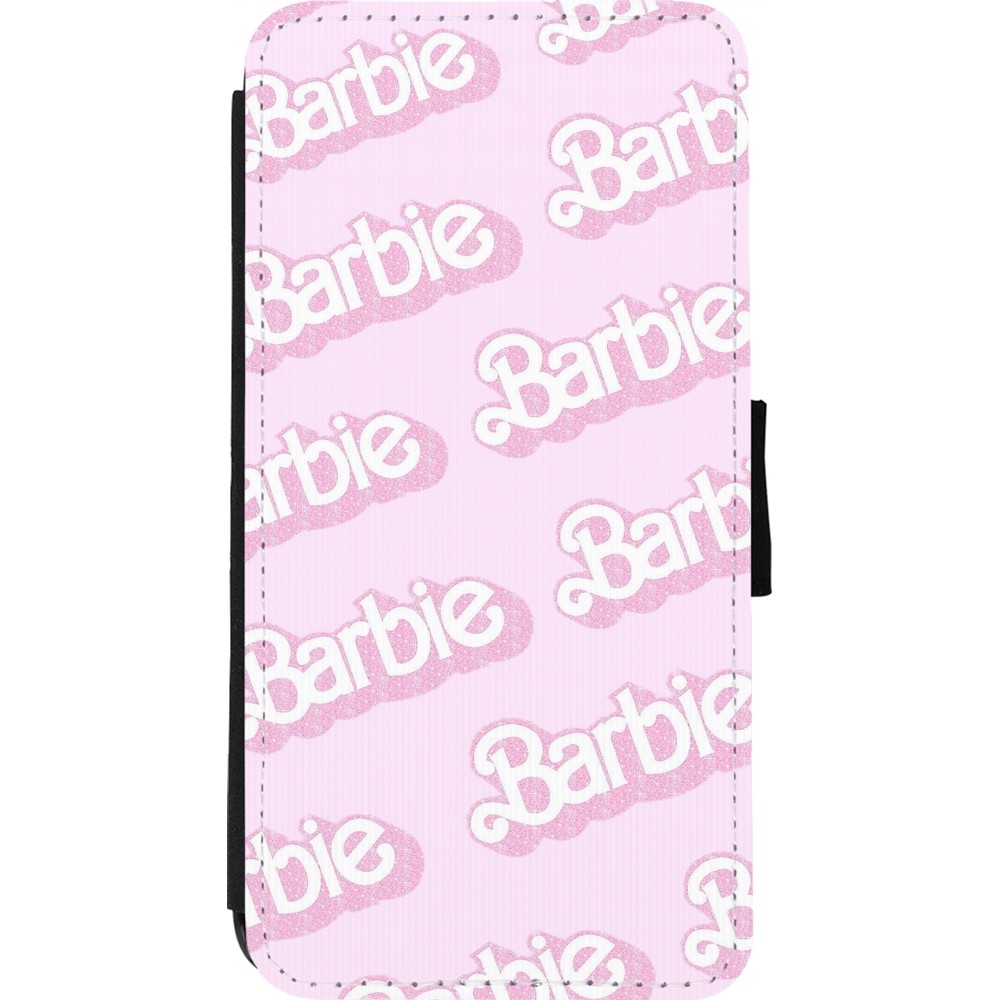 Coque iPhone 11 Pro Max - Wallet noir Barbie light pink pattern