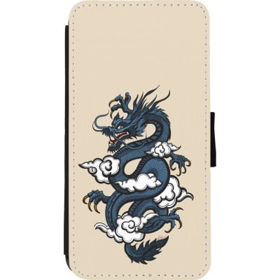 Coque iPhone 11 Pro Max - Wallet noir Blue Dragon Tattoo