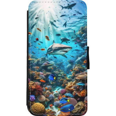 Coque iPhone 11 Pro Max - Wallet noir Bora Bora Mer et Merveilles