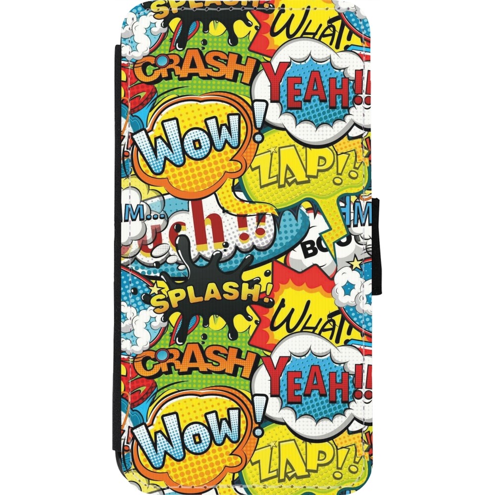 Coque iPhone 11 Pro Max - Wallet noir Cartoons slogans