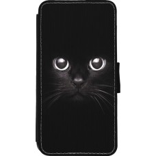 Coque iPhone 11 Pro Max - Wallet noir Cat eyes