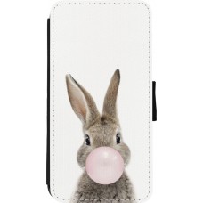 Coque iPhone 11 Pro Max - Wallet noir Easter 2023 bubble gum bunny