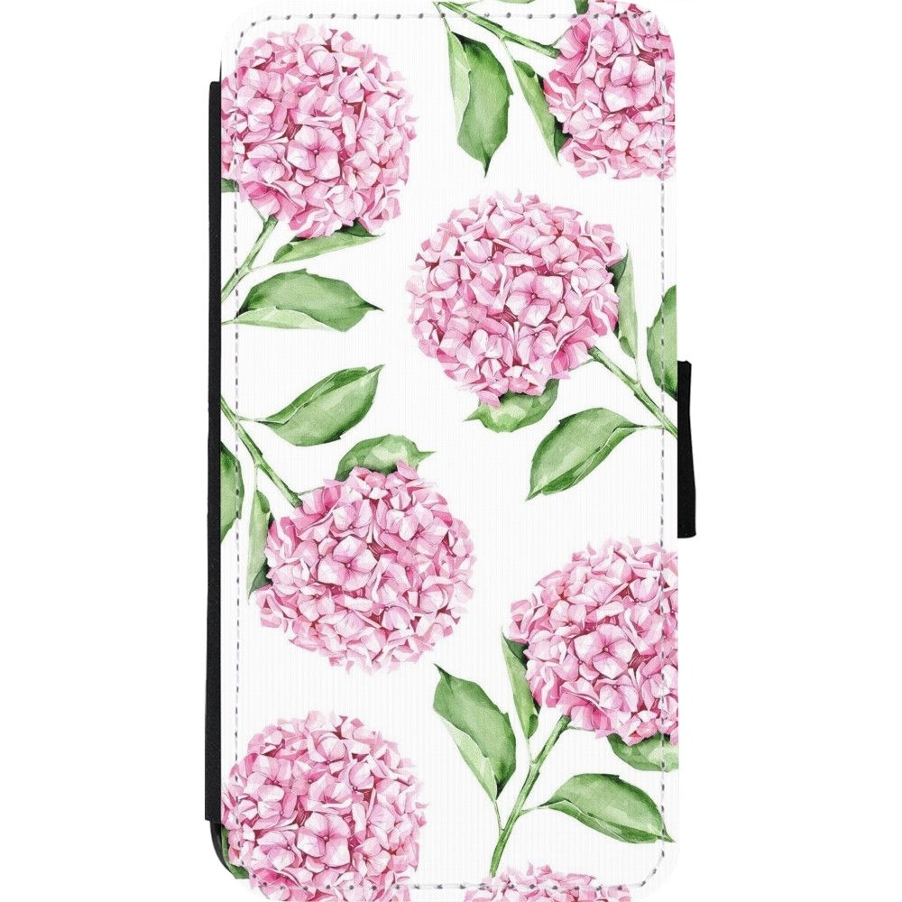 Coque iPhone 11 Pro Max - Wallet noir Easter 2024 pink flowers