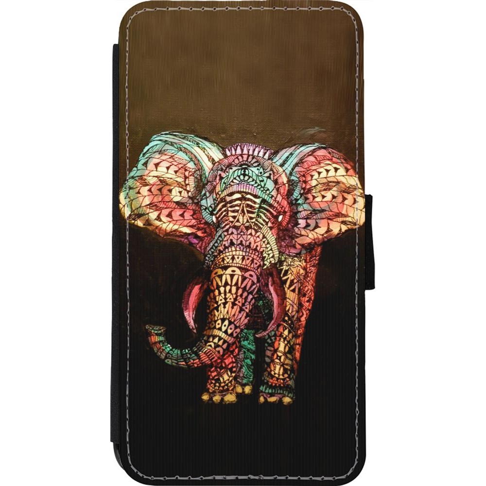 Coque iPhone 11 Pro Max - Wallet noir Elephant 02