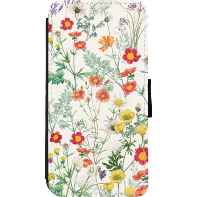 Coque iPhone 11 Pro Max - Wallet noir Flora Botanical Wildlife