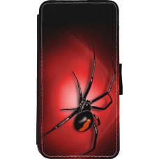 Coque iPhone 11 Pro Max - Wallet noir Halloween 2023 spider black widow