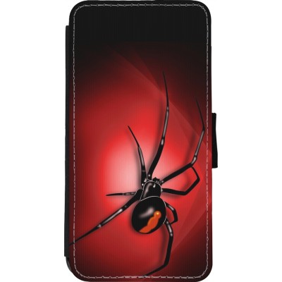 Coque iPhone 11 Pro Max - Wallet noir Halloween 2023 spider black widow