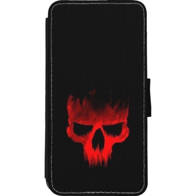 Coque iPhone 11 Pro Max - Wallet noir Halloween 2023 scary skull