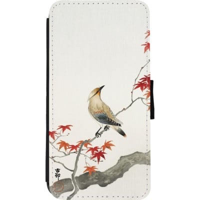 Coque iPhone 11 Pro Max - Wallet noir Japanese Bird