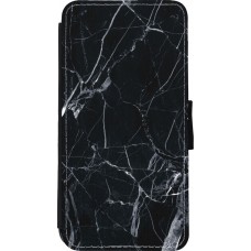 Coque iPhone 11 Pro Max - Wallet noir Marble Black 01