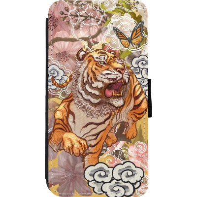 Coque iPhone 11 Pro Max - Wallet noir Spring 23 japanese tiger