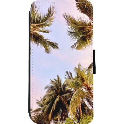 Coque iPhone 11 Pro Max - Wallet noir Summer 2023 palm tree vibe