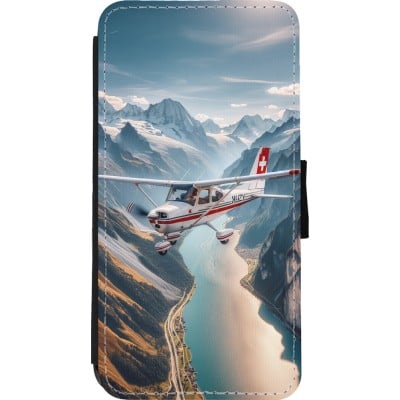 Coque iPhone 11 Pro Max - Wallet noir Vol Alpin Suisse