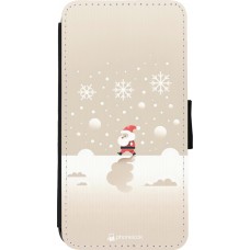 Coque iPhone 11 Pro Max - Wallet noir Noël 2023 Minimalist Santa