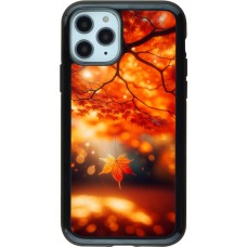 Coque iPhone 11 Pro - Hybrid Armor noir Automne Magique Orange