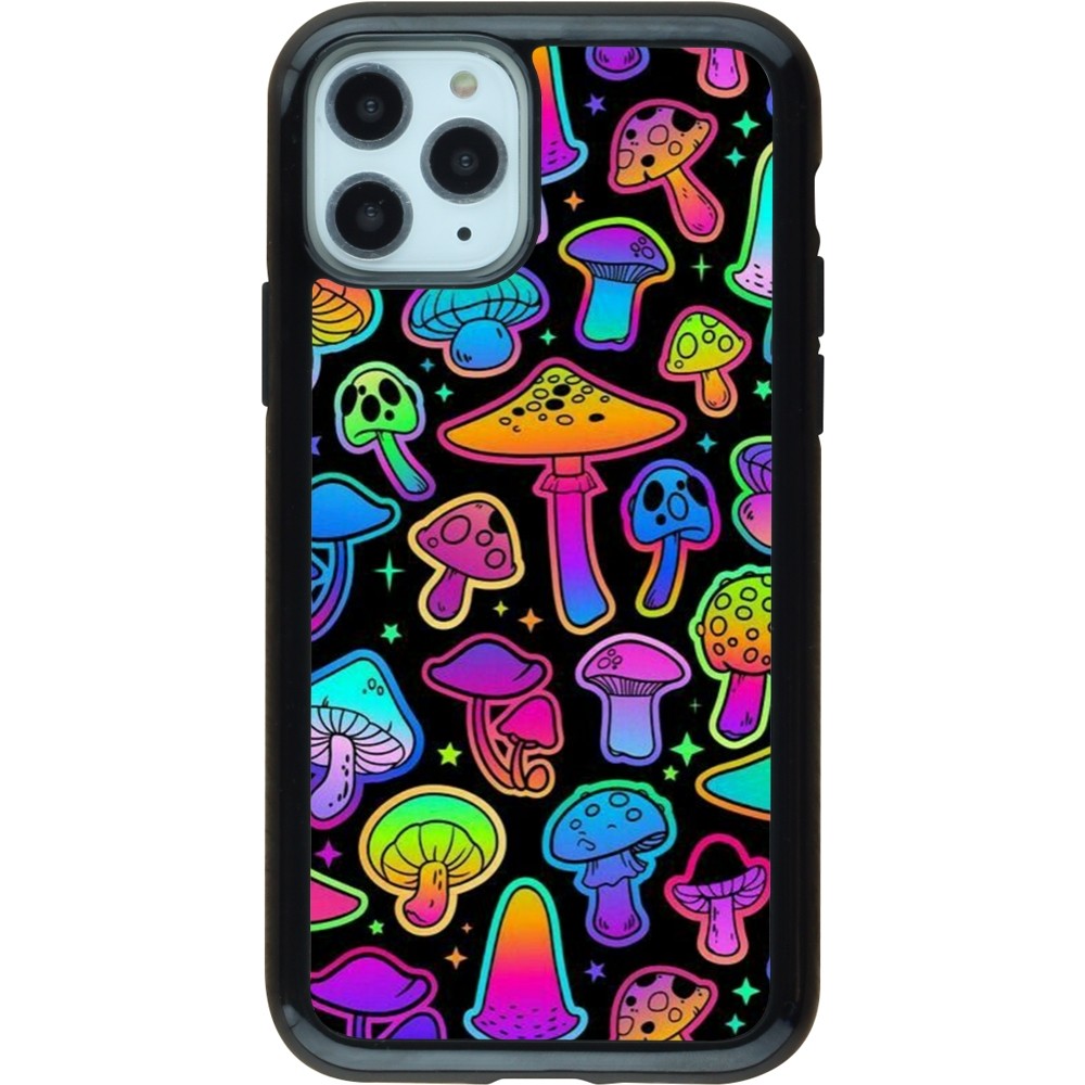 Coque iPhone 11 Pro - Hybrid Armor noir Autumn 2024 magic mushrooms