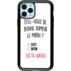 Coque iPhone 11 Pro - Hybrid Armor noir Bonne humeur matin