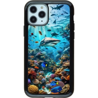 Coque iPhone 11 Pro - Hybrid Armor noir Bora Bora Mer et Merveilles