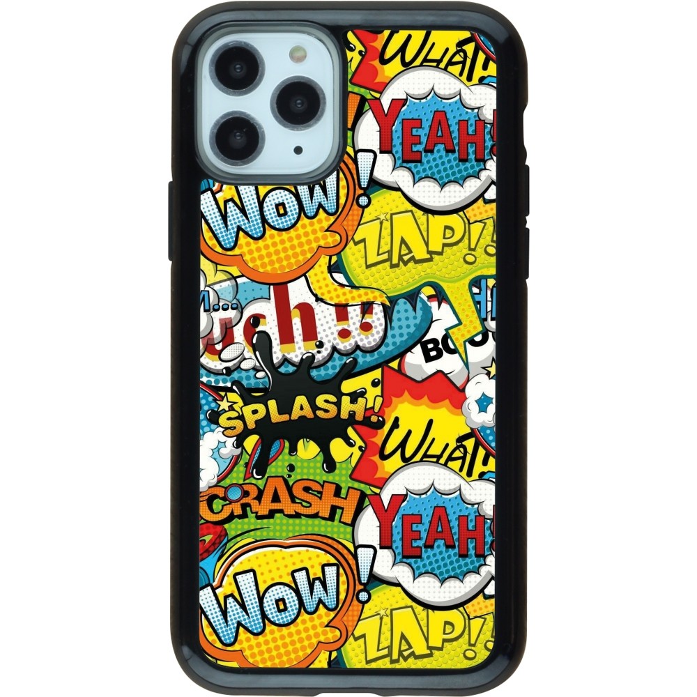 Coque iPhone 11 Pro - Hybrid Armor noir Cartoons slogans