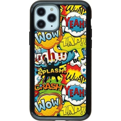 Coque iPhone 11 Pro - Hybrid Armor noir Cartoons slogans