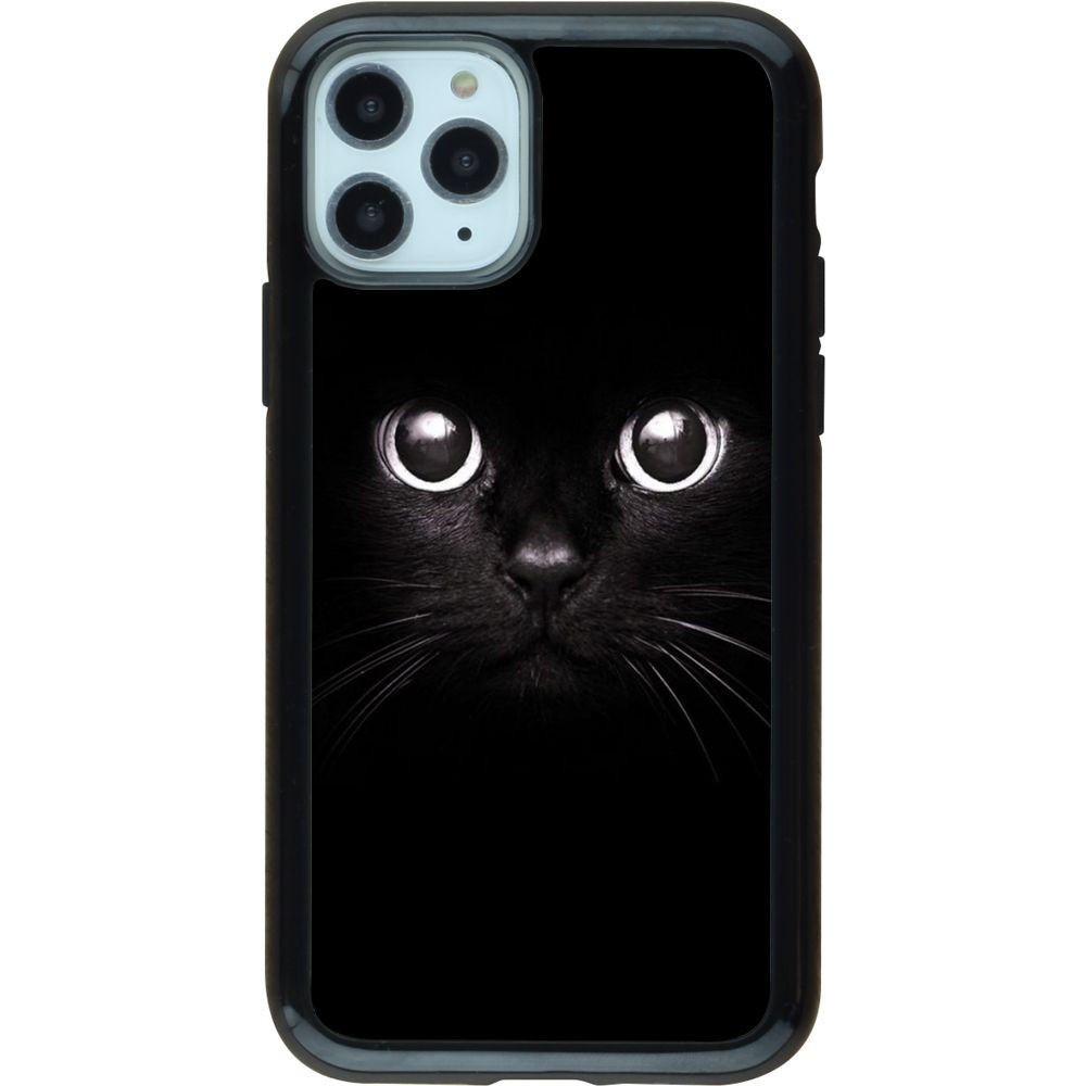 Coque iPhone 11 Pro - Hybrid Armor noir Cat eyes