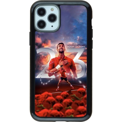 Coque iPhone 11 Pro - Hybrid Armor noir Djokovic 23 Grand Slam