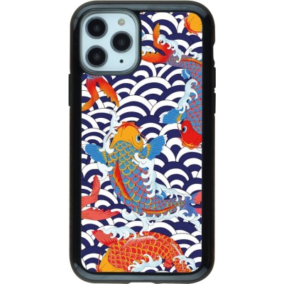 Coque iPhone 11 Pro - Hybrid Armor noir Easter 2023 japanese fish