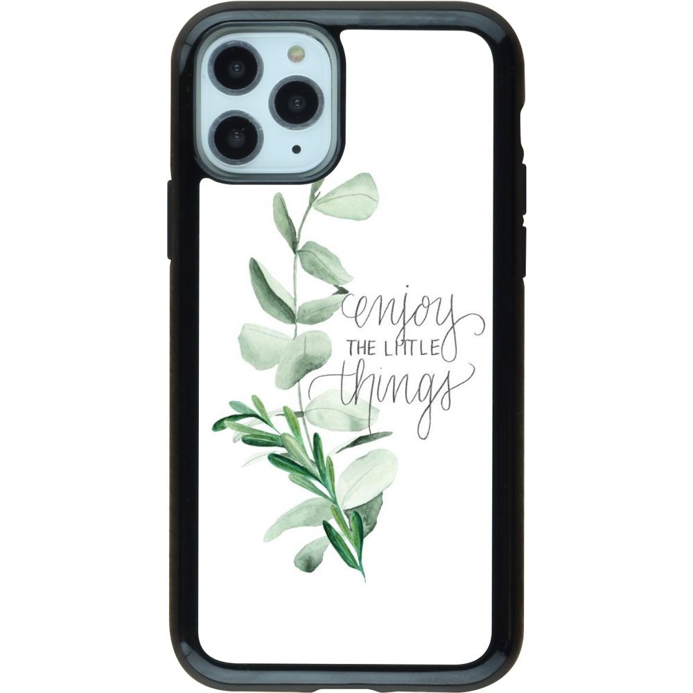 Coque iPhone 11 Pro - Hybrid Armor noir Enjoy the little things