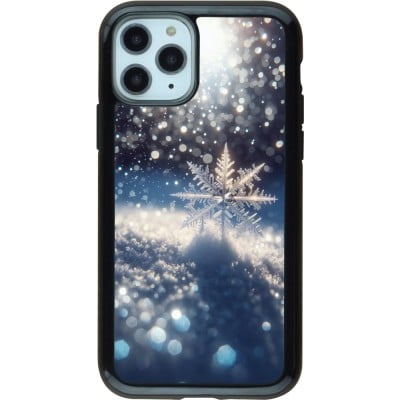 Coque iPhone 11 Pro - Hybrid Armor noir Flocon Solaire Éclat