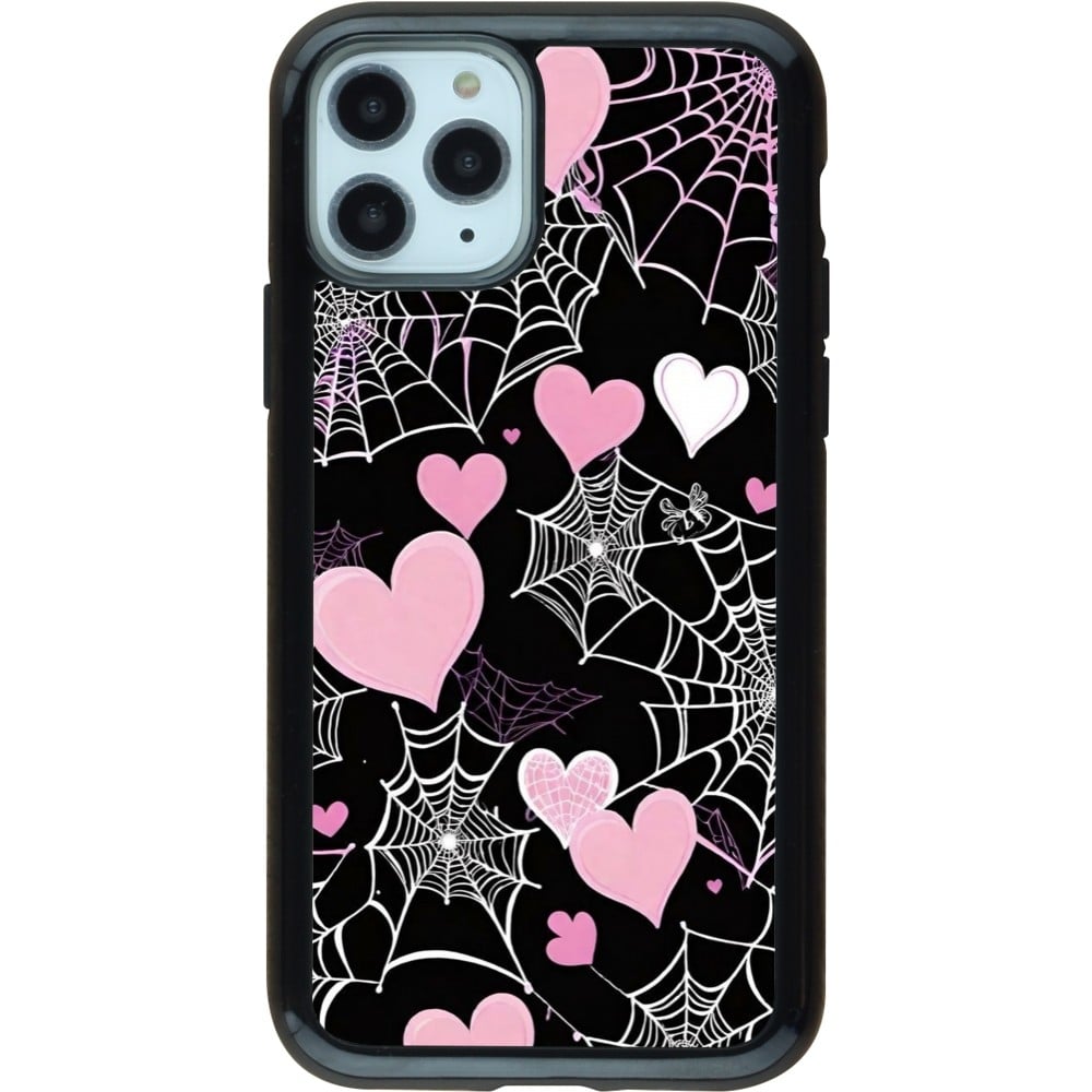 Coque iPhone 11 Pro - Hybrid Armor noir Halloween 2024 girly