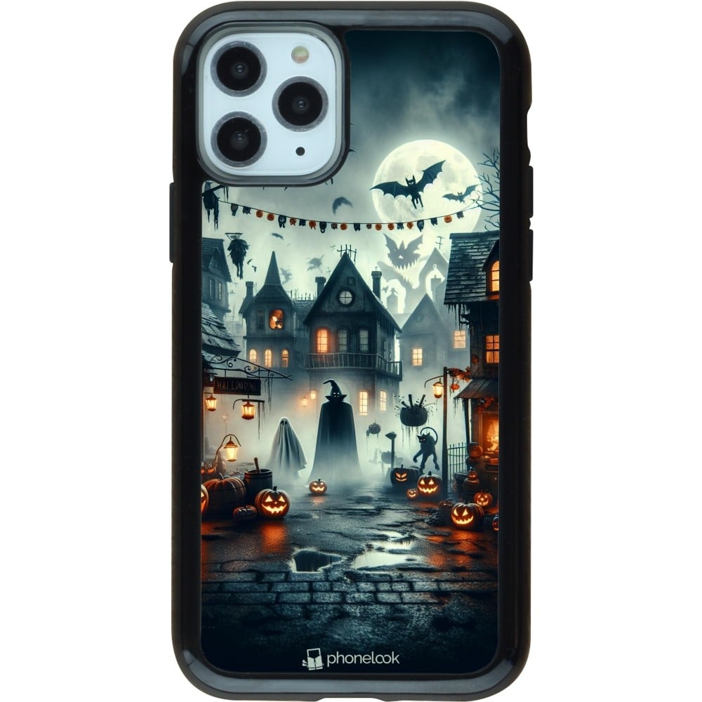 Coque iPhone 11 Pro - Hybrid Armor noir Halloween Spookville