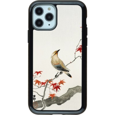 Coque iPhone 11 Pro - Hybrid Armor noir Japanese Bird