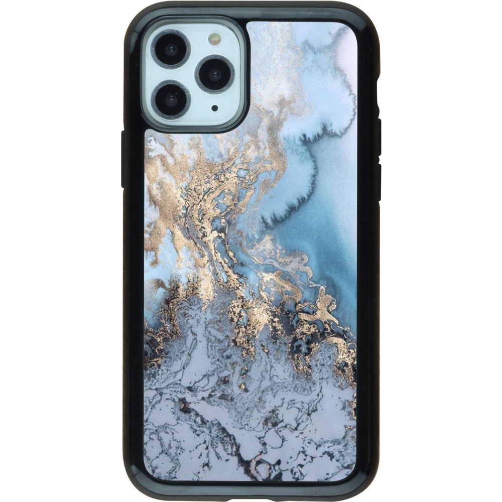 Coque iPhone 11 Pro - Hybrid Armor noir Marble 04