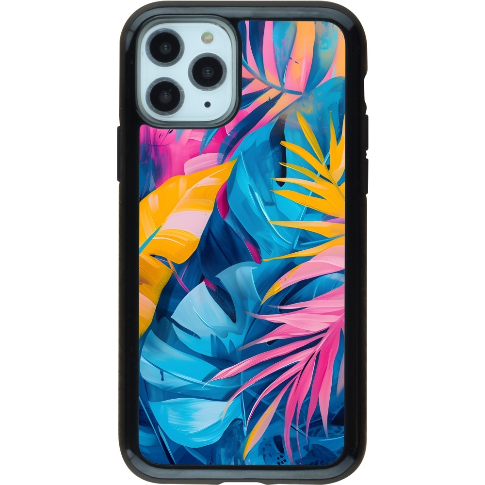 iPhone 11 Pro Case Hülle - Hybrid Armor schwarz Palms Blue