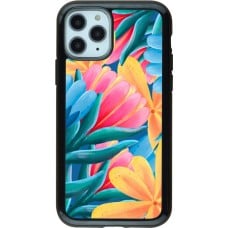 Coque iPhone 11 Pro - Hybrid Armor noir Spring 23 colorful flowers