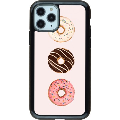 Coque iPhone 11 Pro - Hybrid Armor noir Spring 23 donuts