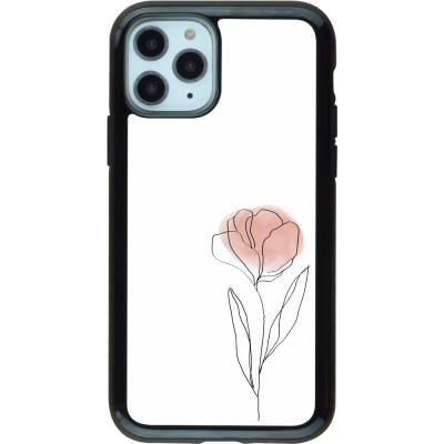 Coque iPhone 11 Pro - Hybrid Armor noir Spring 23 minimalist flower