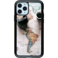 Coque iPhone 11 Pro - Hybrid Armor noir Travel 01