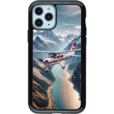 Coque iPhone 11 Pro - Hybrid Armor noir Vol Alpin Suisse