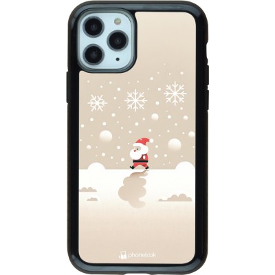 Coque iPhone 11 Pro - Hybrid Armor noir Noël 2023 Minimalist Santa