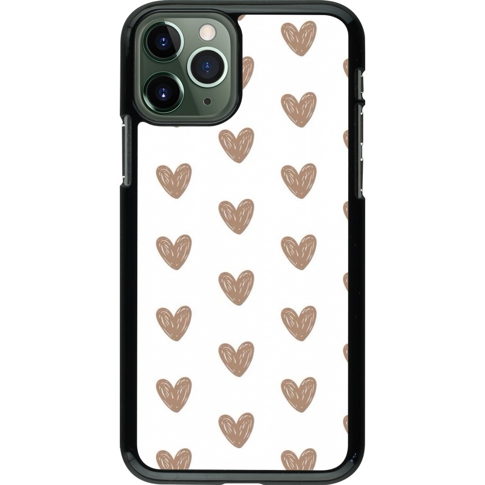 iPhone 11 Pro Case Hülle - Autumn 2024 brown hearts