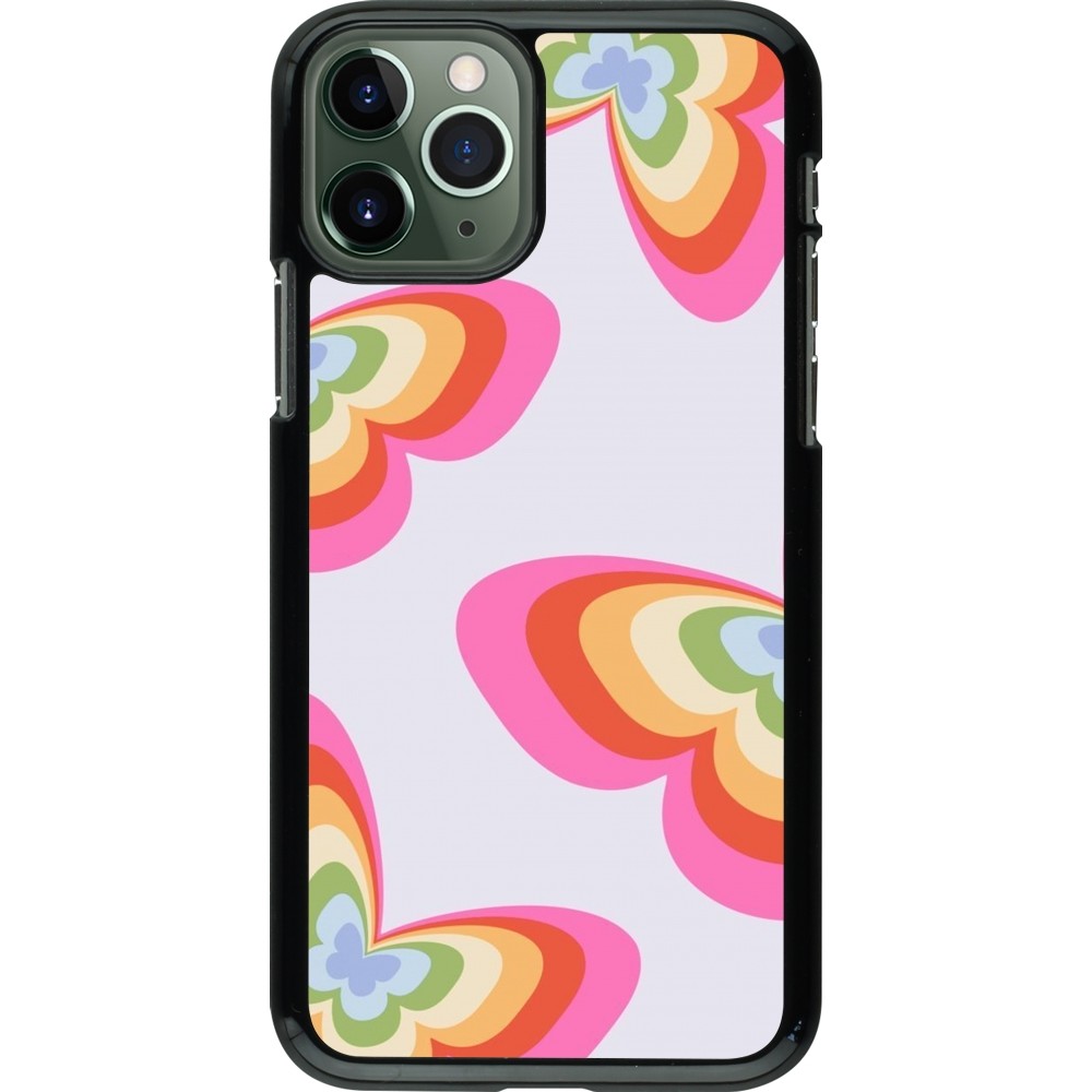 Coque iPhone 11 Pro - Easter 2024 rainbow butterflies