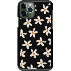 Coque iPhone 11 Pro - Easter 2024 white on black flower