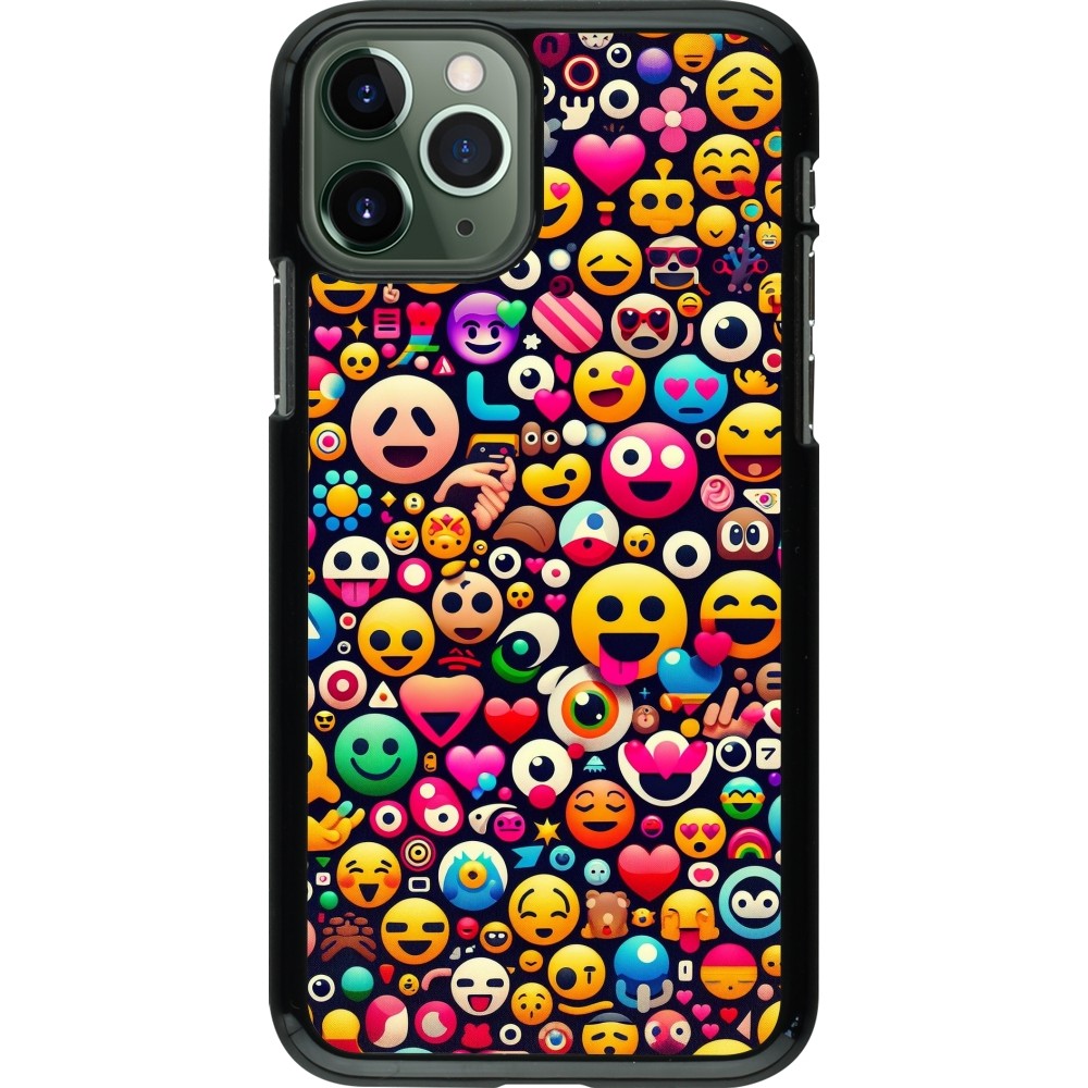 Coque iPhone 11 Pro - Emoji Mix Color