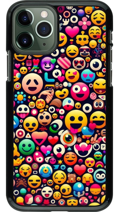 iPhone 11 Pro Case Hülle - Emoji Mix Farbe